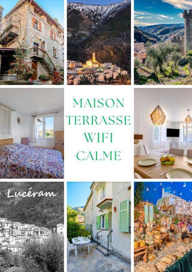La Tiniera A Luceram - Maison Renovee 2023- Terrasse - Wifi - Village Des Creches Exterior foto