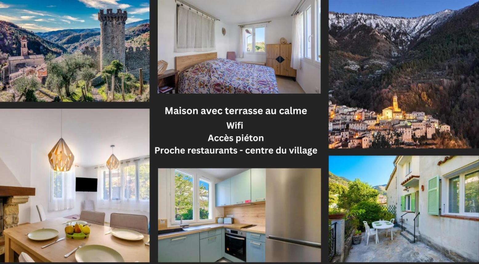 La Tiniera A Luceram - Maison Renovee 2023- Terrasse - Wifi - Village Des Creches Exterior foto
